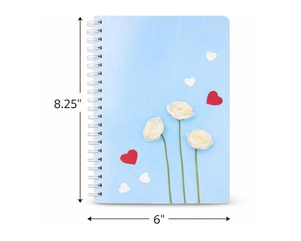 A5 Heart-Themed Spiral Notebook (Valentine Collection)