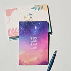 A5, Easy to Carry Plain & Ruled notebooks for Everyone Set of 4 (Motivational Cover Design)