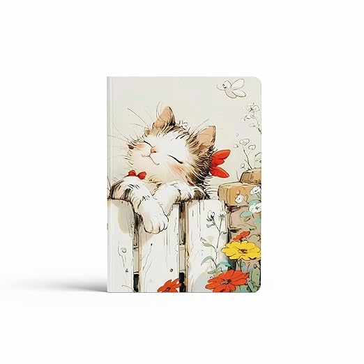 A5, Easy to Carry Plain & Ruled notebooks for Everyone Set of 4 (Animals Cover Design)