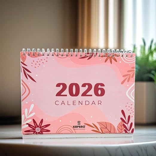 2026 Desk Calendar with Indian Holidays & Special Days