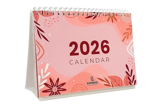 2026 Desk Calendar with Indian Holidays & Special Days