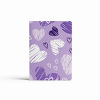 A5, Easy to Carry Plain & Ruled notebooks for Everyone Set of 4 (Purple Hearts Cover Design)