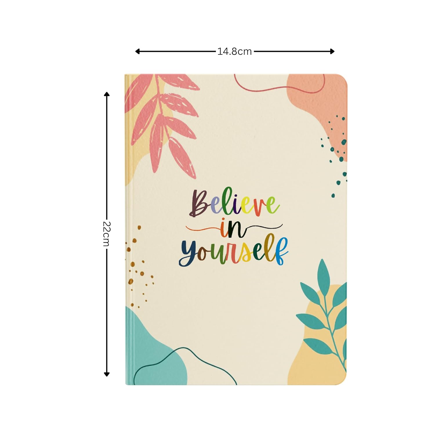 A5, Easy to Carry Plain & Ruled notebooks for Everyone Set of 4 (Motivational Cover Design)