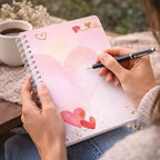 A5 Heart-Themed Spiral Notebook (Valentine Collection)