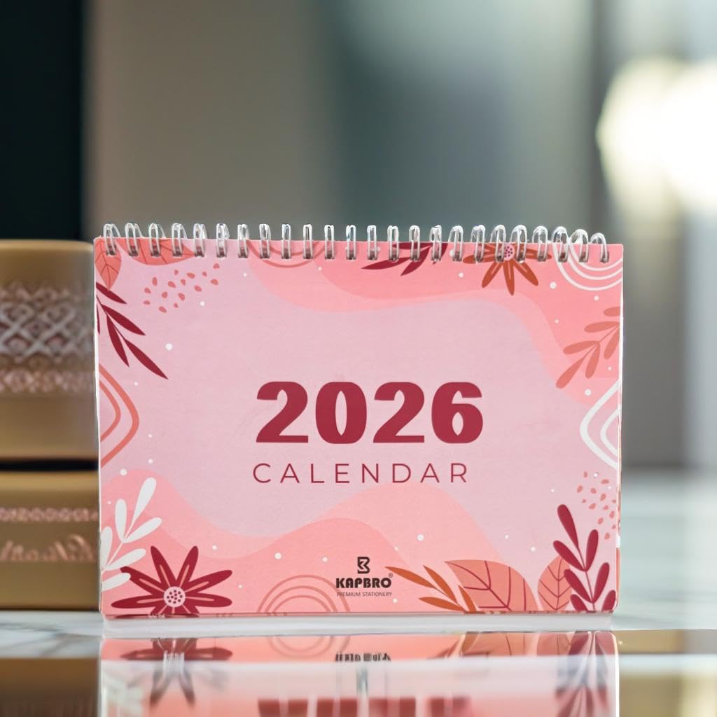 2026 Desk Calendar with Indian Holidays & Special Days