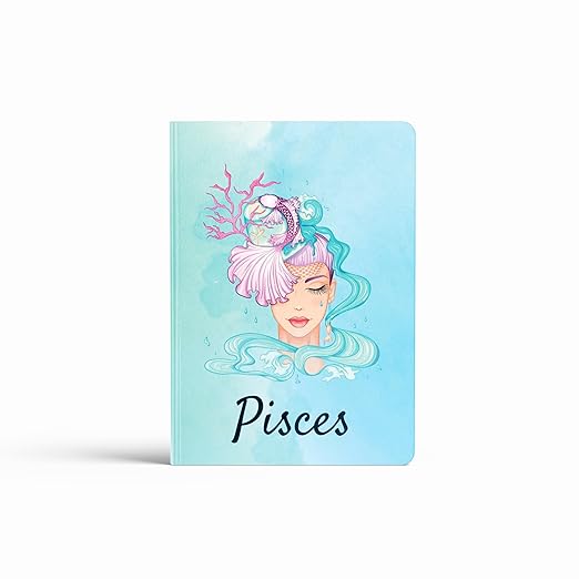 A5 Plain & Ruled Notebook (Pisces Cover Design)