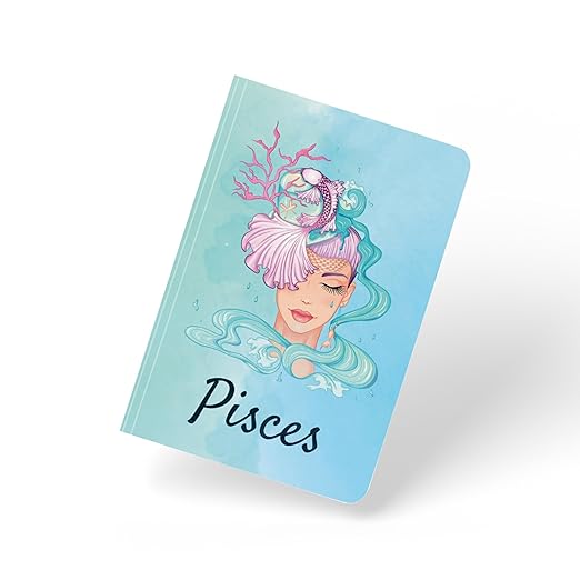 A5 Plain & Ruled Notebook (Pisces Cover Design)