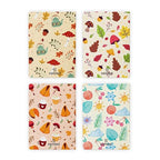 A5, Easy to Carry Plain & Ruled notebooks for Everyone Set of 4 (Cute Cover Design)