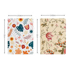 A5, Easy to Carry Plain & Ruled notebooks for Everyone Set of 4 (Floral Cover Design)