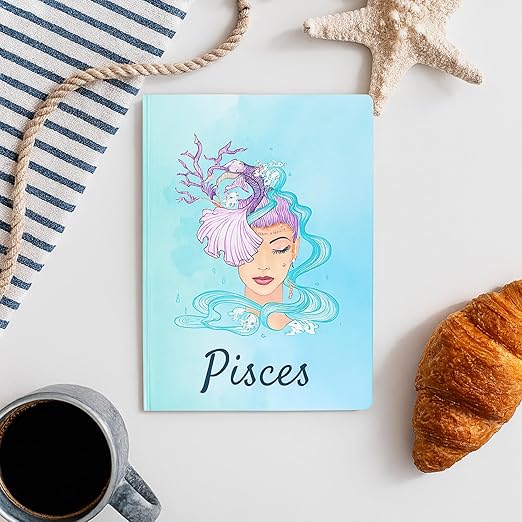 A5 Plain & Ruled Notebook (Pisces Cover Design)