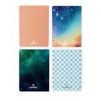 A5, Easy to Carry Plain & Ruled notebooks for Everyone Set of 4 (Motivational Cover Design)