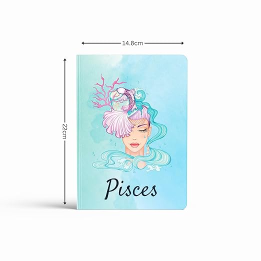 A5 Plain & Ruled Notebook (Pisces Cover Design)