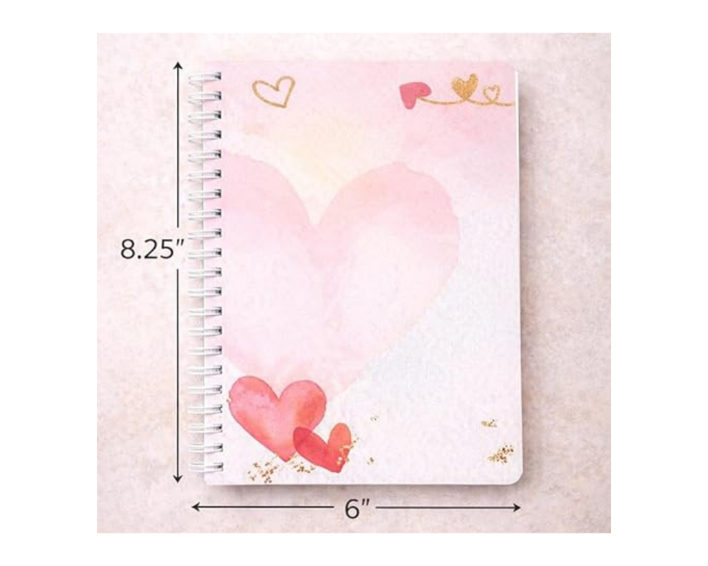 A5 Heart-Themed Spiral Notebook (Valentine Collection)