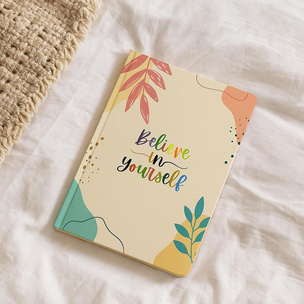 A5, Easy to Carry Plain & Ruled notebooks for Everyone Set of 4 (Motivational Cover Design)