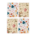 A5, Easy to Carry Plain & Ruled notebooks for Everyone Set of 4 (Floral Cover Design)