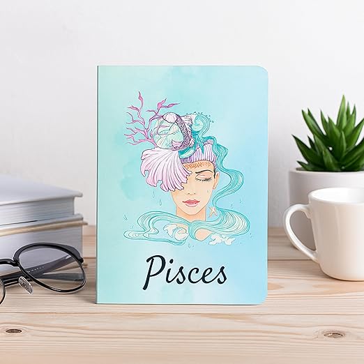 A5 Plain & Ruled Notebook (Pisces Cover Design) Main image